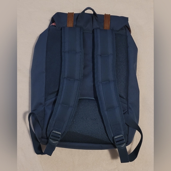 Herschel Supply Company Little America Navy Blue with Brown Trim 21L Backpack - Picture 4 of 15